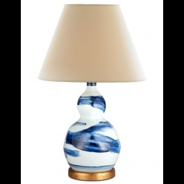 Bunny Williams Small Brush Stroke Lamp in Blue & White | The Well Appointed House, LLC