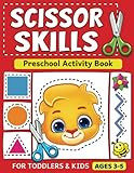 Scissor Skills Preschool Activity Book: Learn to Cut Lines, Shapes, Fruits, Animals | Fun Cutting... | Amazon (US)