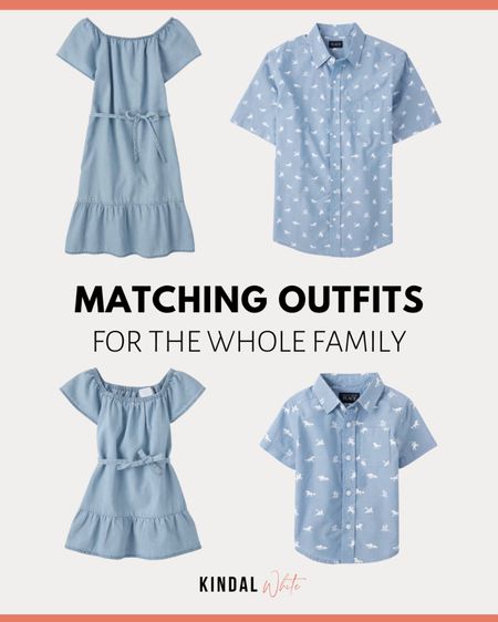 Matching family outfits for summer fun & cookouts #matchingdresses #matchingshirts #memorialday #4thofjuly #cookouts #grilling #bbq

#LTKfamily #LTKSeasonal #LTKkids