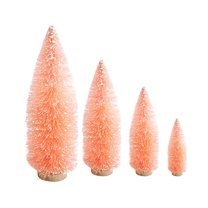 NICEXMAS 4PCS Xmas Tree Pendants Desktop Christmas Decorative Flocking Adornment Craft Supplies (... | Walmart (US)
