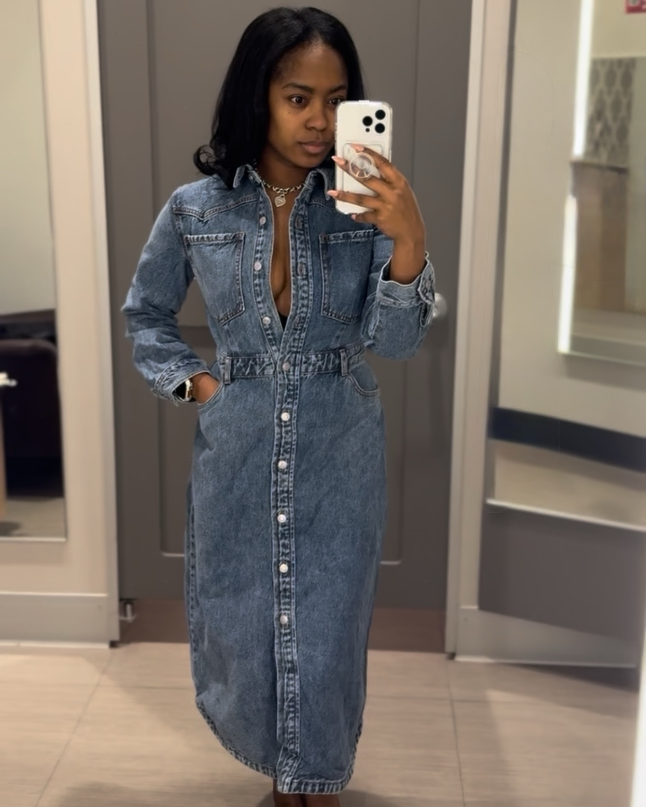 Denim Done Right

A versatile Future Collective™ Long-Sleeve Denim Midi Dress that transitions effortlessly from day to night! The flattering fit and button-down detail make it a closet must-have. Shop the look to keep your wardrobe fresh!

#LTKStyle #OOTD #DenimGoals

#LTKSeasonal #LTKFindsUnder50 #LTKHoliday