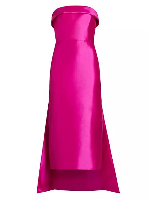 Amsale Mikado Tea-Length Dress | Saks Fifth Avenue