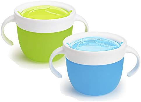 Munchkin 2 Piece Snack Catcher, Blue/Green | Amazon (US)