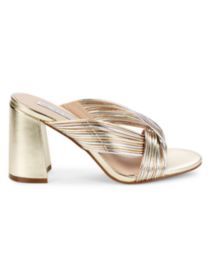 Rapid Metallic Block-Heel Sandals | Saks Fifth Avenue OFF 5TH