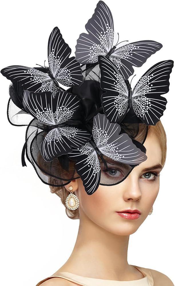Butterfly Organza Fascinators Hats - Monarch Butterfly Tea Party Hat with Hairpin, 2025 Derby Hea... | Amazon (US)