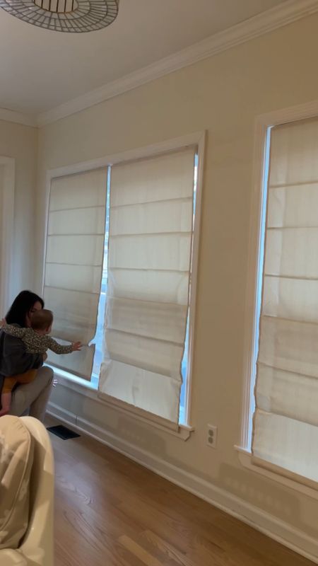 Kitchen blinds in ivory 

Kitchen window treatments. Cordless blinds. Roman shades. White blinds. White window treatments  

#LTKunder100 #LTKhome