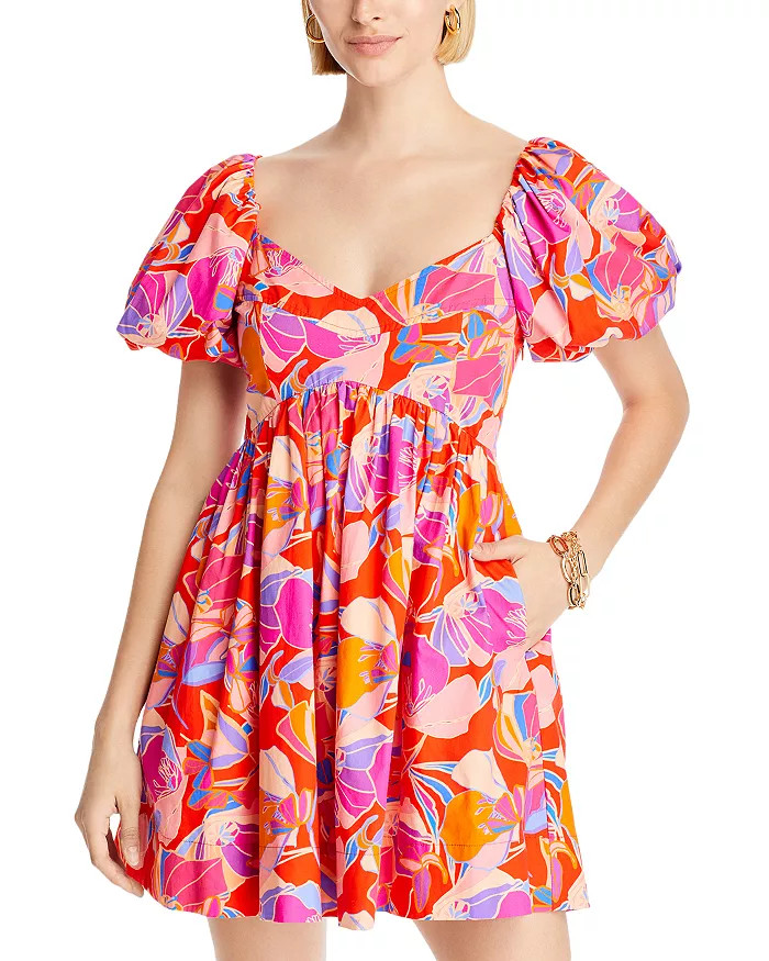 Puff Sleeve Mini Dress - 100% Exclusive | Bloomingdale's (US)