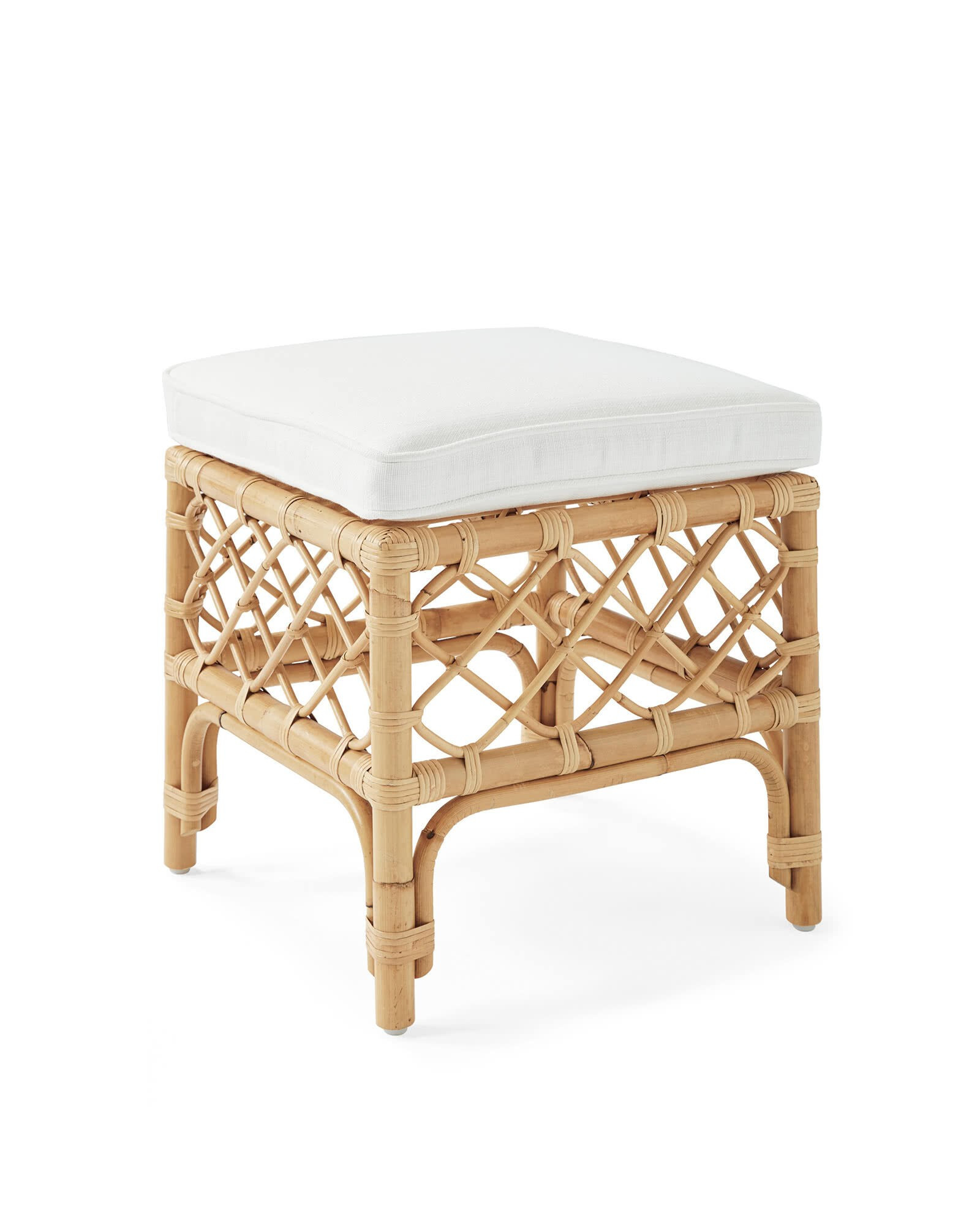 Avalon Rattan Stool - Natural | Serena and Lily