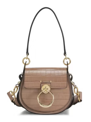 Tess Croc-Embossed Leather Saddle Bag | Saks Fifth Avenue