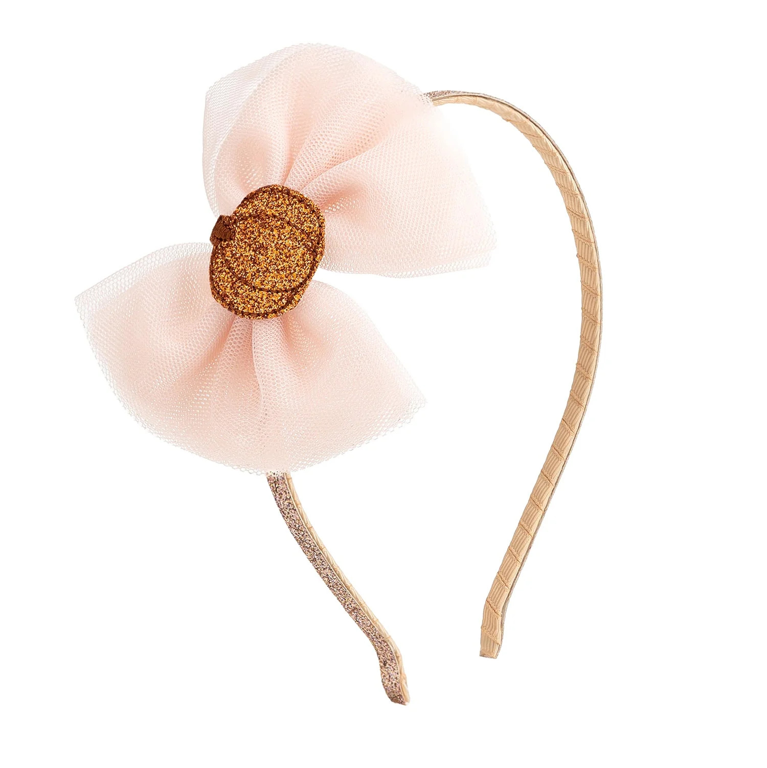 Pumpkin Tulle Bow Headband | Sweet Wink