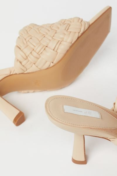 Leather Slip-on Sandals | H&M (US + CA)