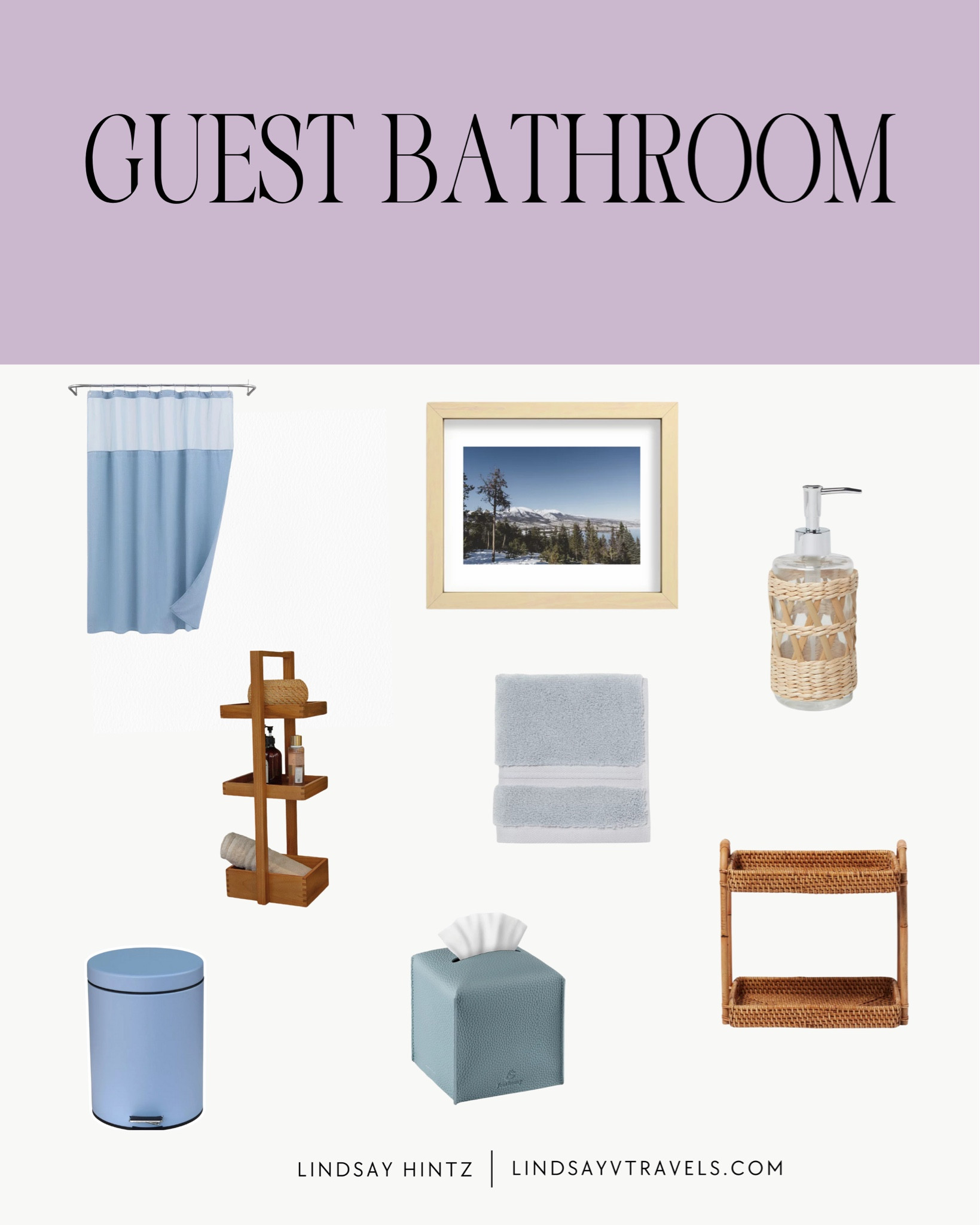 Calm, cool, and effortlessly chic 💙✨ This sky-blue guest bathroom is giving all the serene vibes! Soft hues + elegant details = the perfect retreat. Tap to shop my favorite finds on LTK! #HomeAesthetic #GuestBathGoals #LTKHome