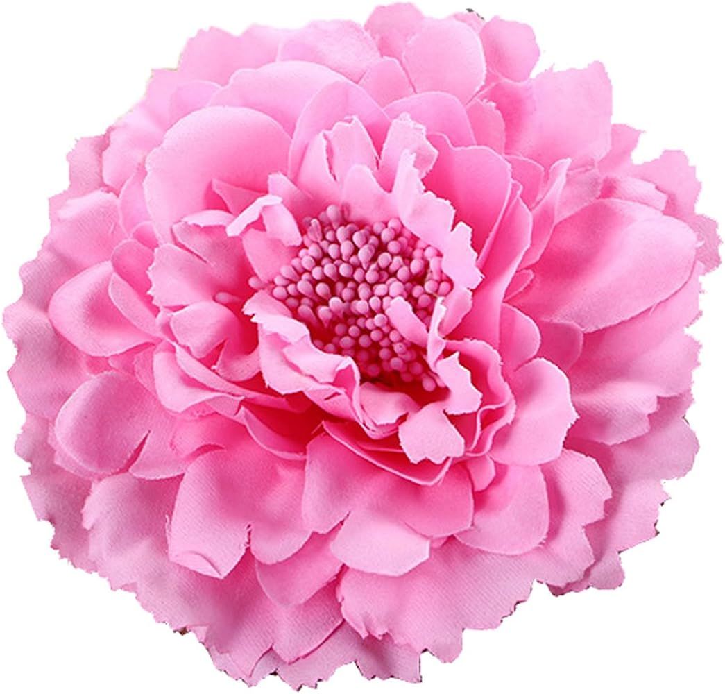 Floral Fall Peony Flower Hair Clip Flamenco Dancer Pin up Flower Brooch | Amazon (US)