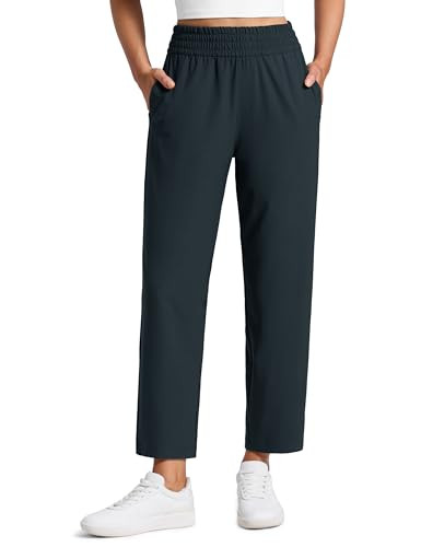 CRZ YOGA Lightweight Drapey Tapered Ankle Pants for Women 27" - 7/8 Casual Travel Work with Pocke... | Amazon (US)
