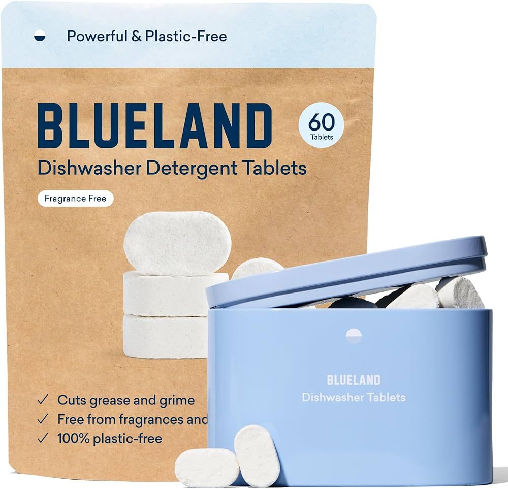 BLUELAND Dishwasher Detergent Tablet Starter Set - Unscented Plastic-Free & Eco Friendly Alternat... | Amazon (US)