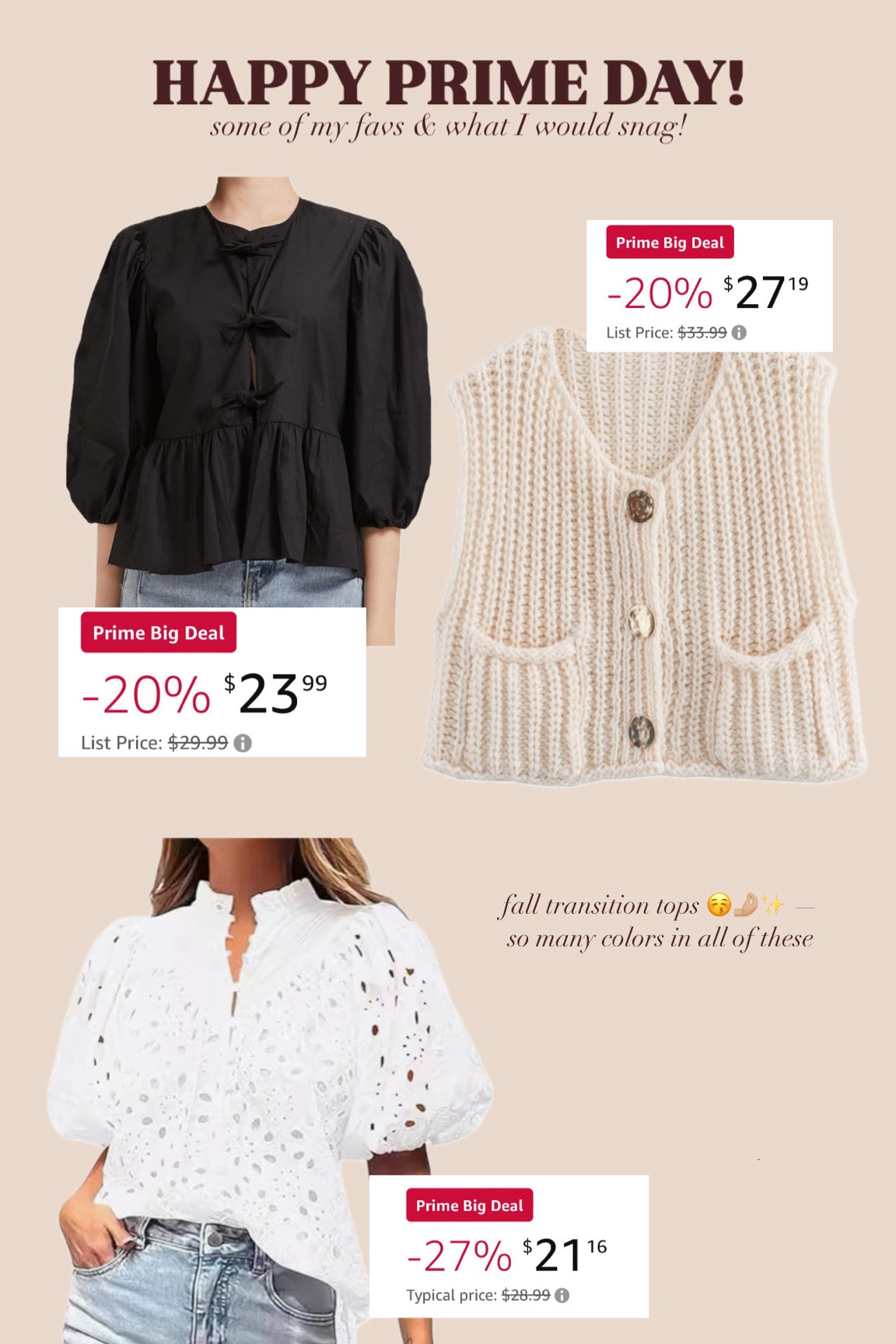 Versatile tops for fall in Texas is a MUST — all are under $30!

They come in so many different colors & all sizes are in stock!

#LTKSeasonal #LTKSaleAlert #LTKxPrimeDay