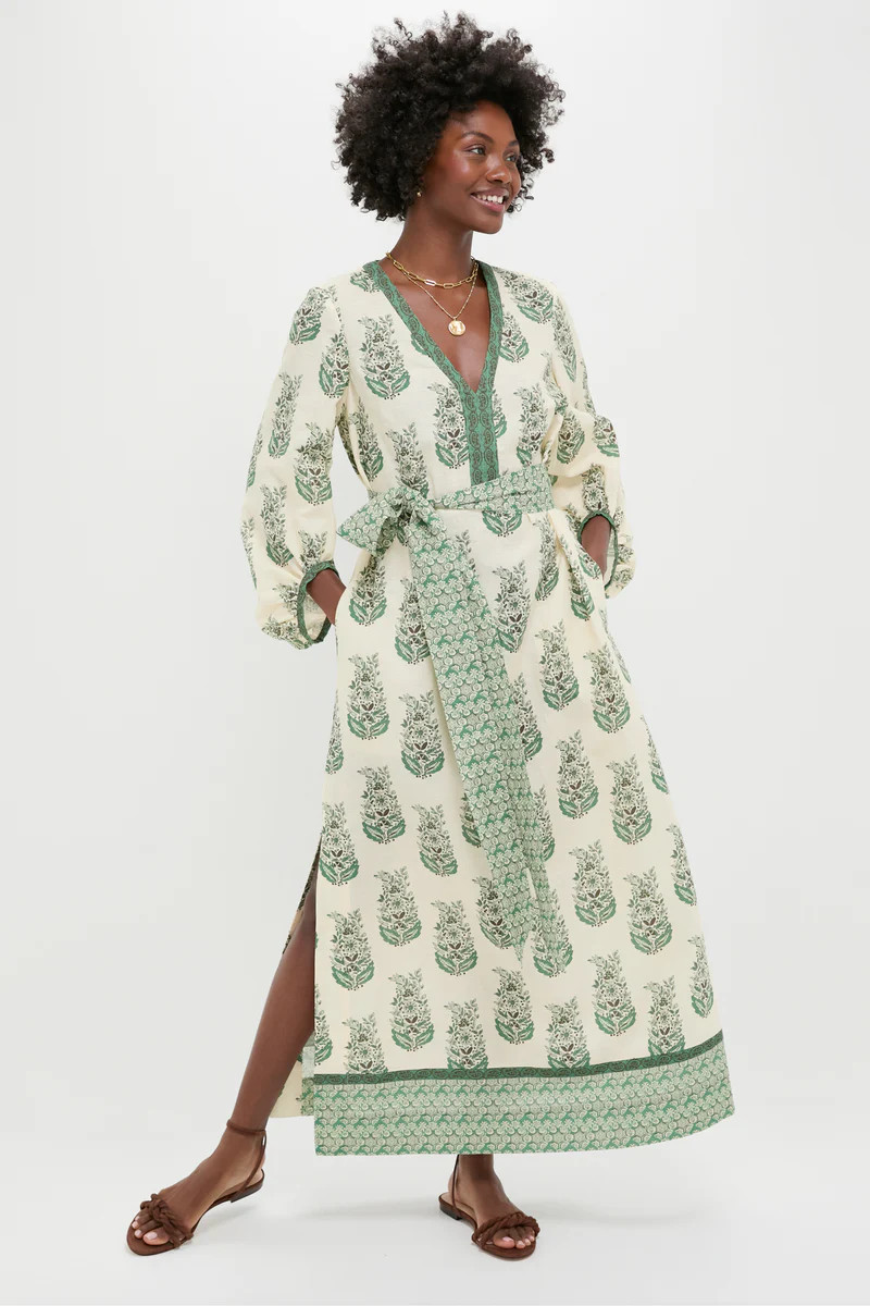 Jade Terrace Cotton Linen Rollins Dress | Tuckernuck (US)