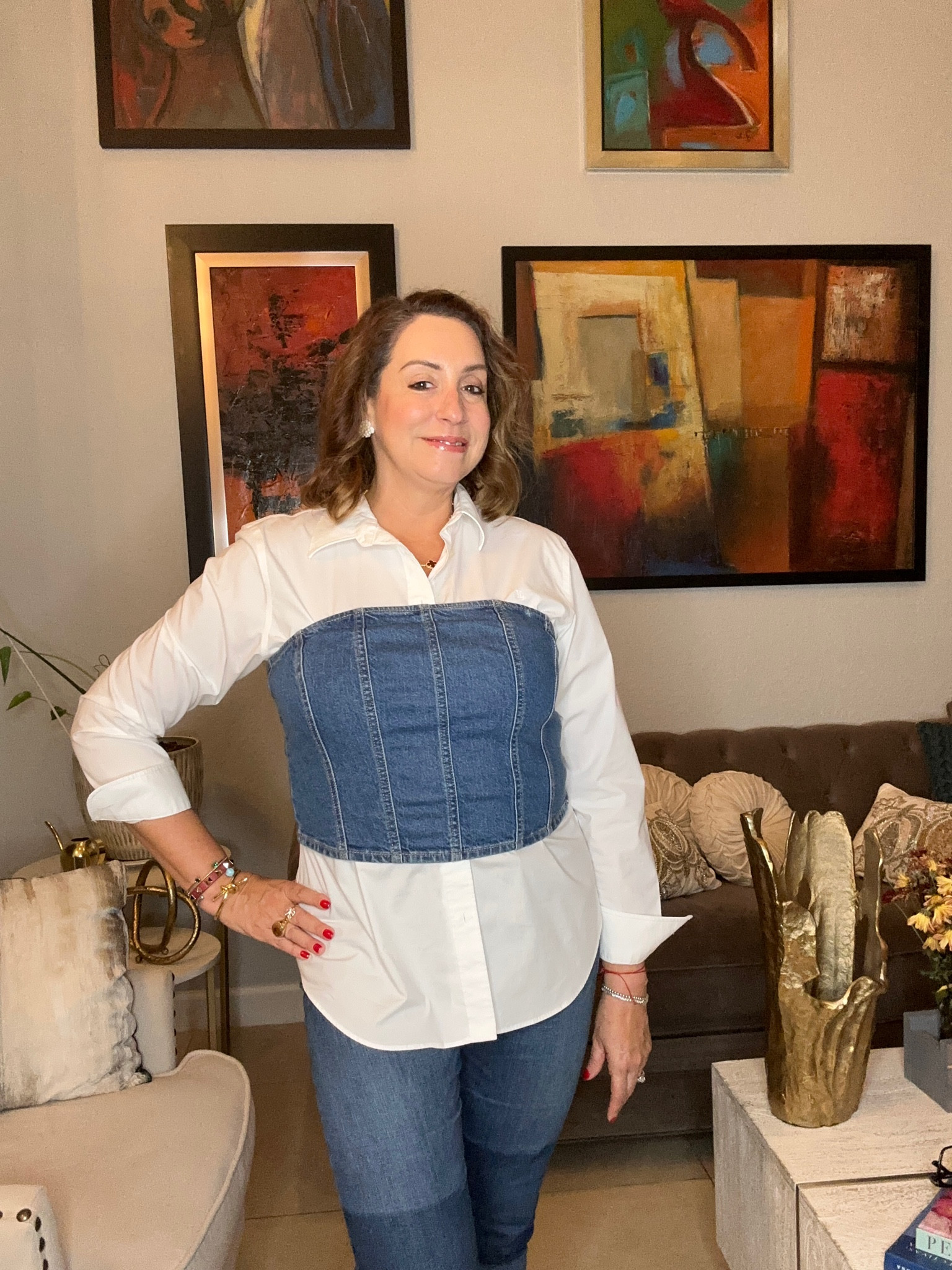 Styled the corset with a white shirt underneath so you can use throughout the entire year.  Get your during target circle week.  30% off comes out $14.00 

#LTKsalealert #LTKGiftGuide #LTKstyletip
