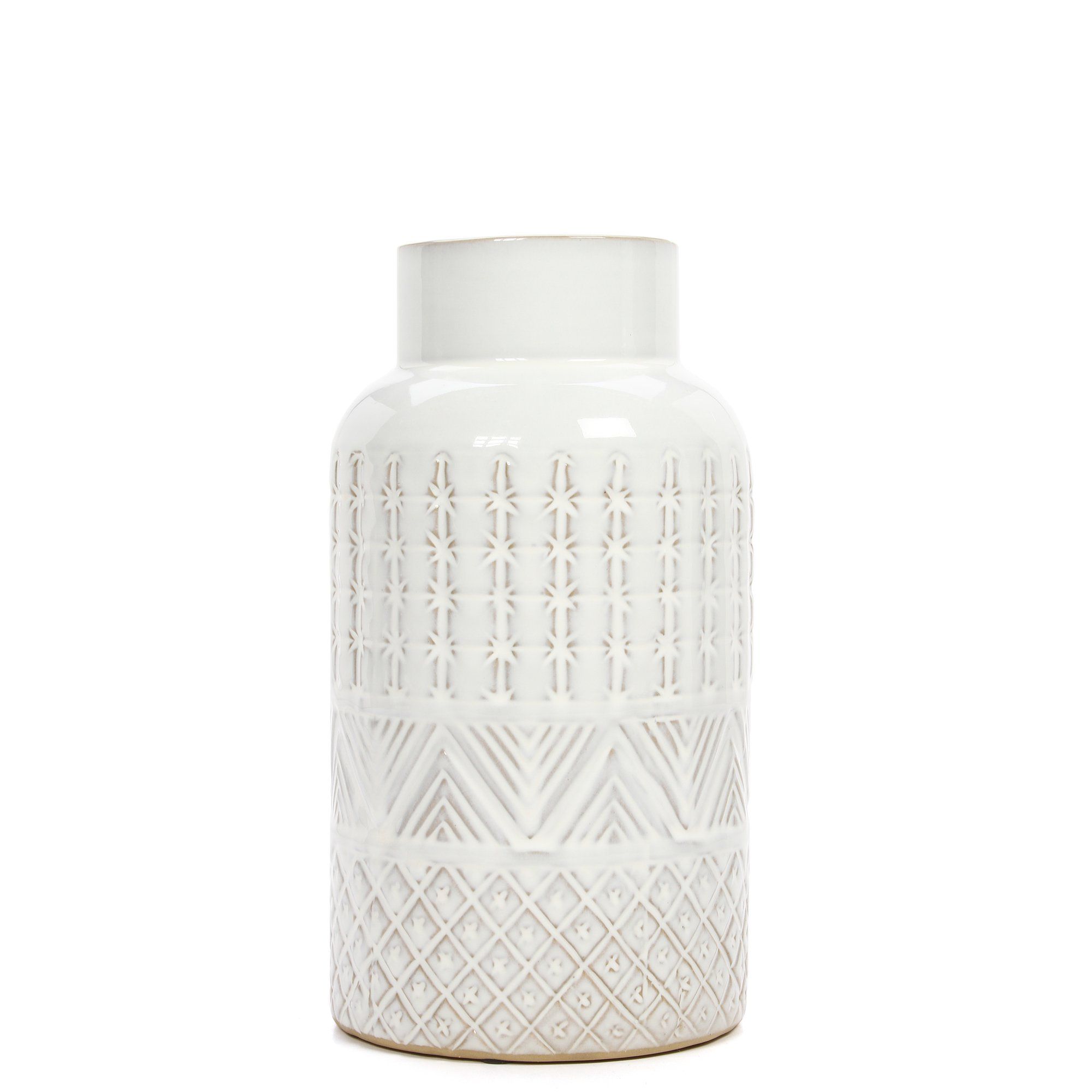 Better Homes and Gardens Small Cream Textured Vase | Walmart (US)