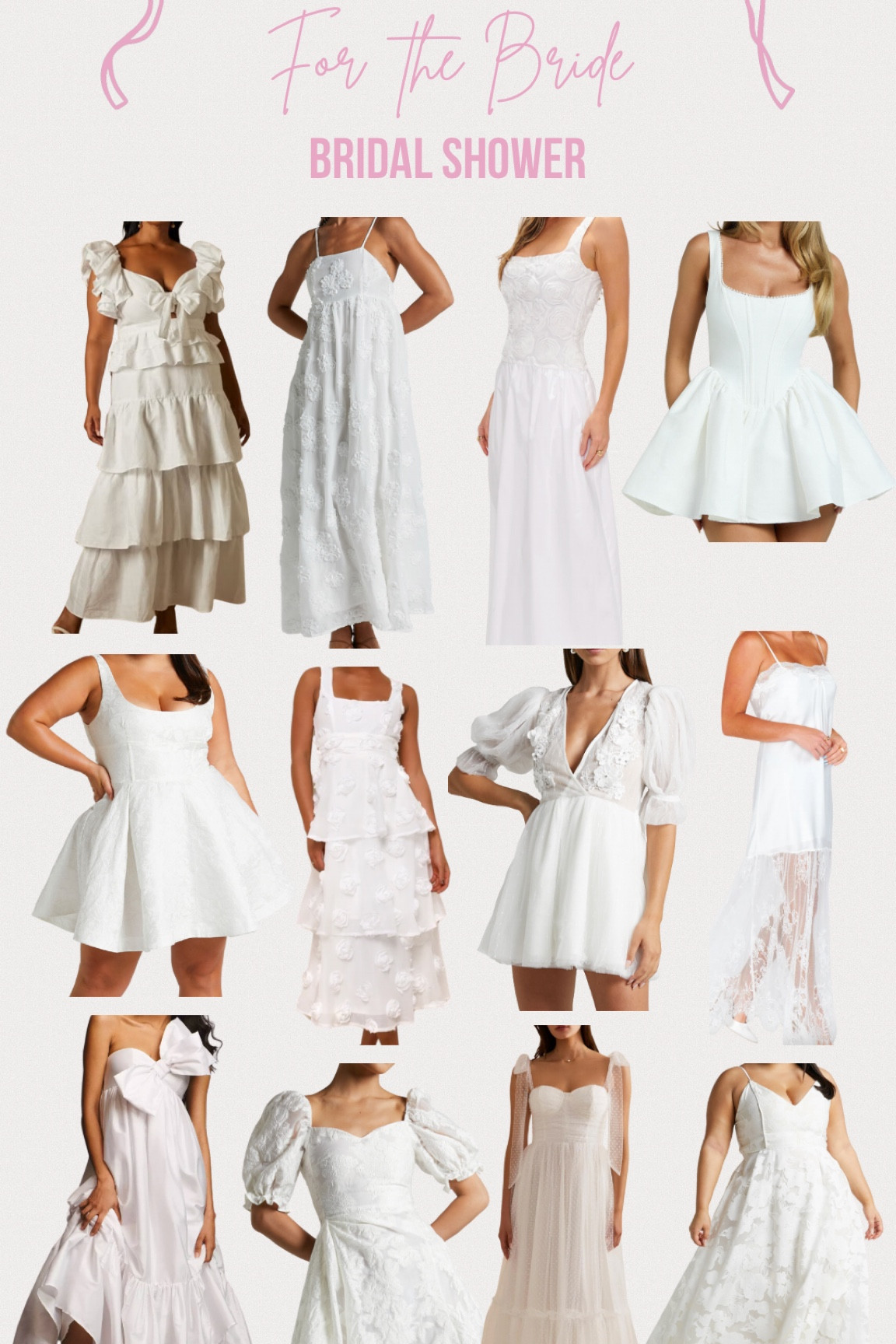 Bridal Shower Bride Dress Inspo 
Wedding bridal shower 

#LTKStyleTip #LTKWedding #LTKPlusSize