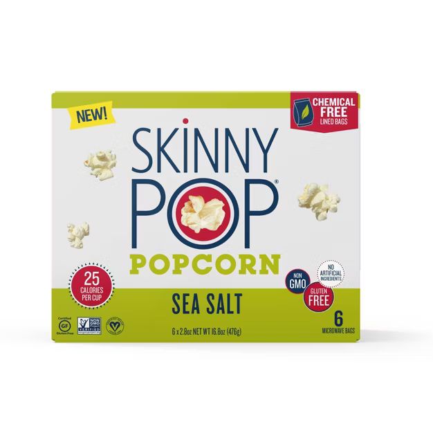 SkinnyPop Microwave Sea Salt Popcorn - 16.8oz | Target