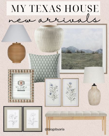 Affordable spring decor from my Texas house - wall art, wall decor, bench, table lamps, vase, throw pillows, picture frame 

#LTKfindsunder100 #LTKSeasonal #LTKhome
