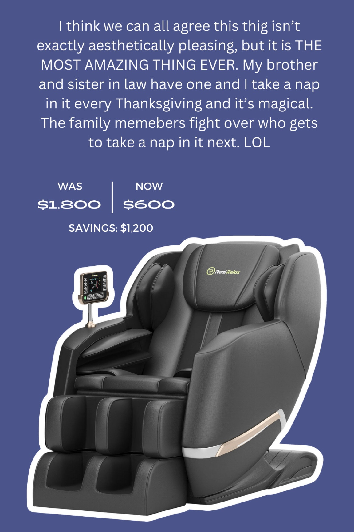 Full body zero gravity massage chair 

#walmartpartner
@walmart
#walmartdeals

#LTKCyberWeek #LTKHoliday #LTKGiftGuide