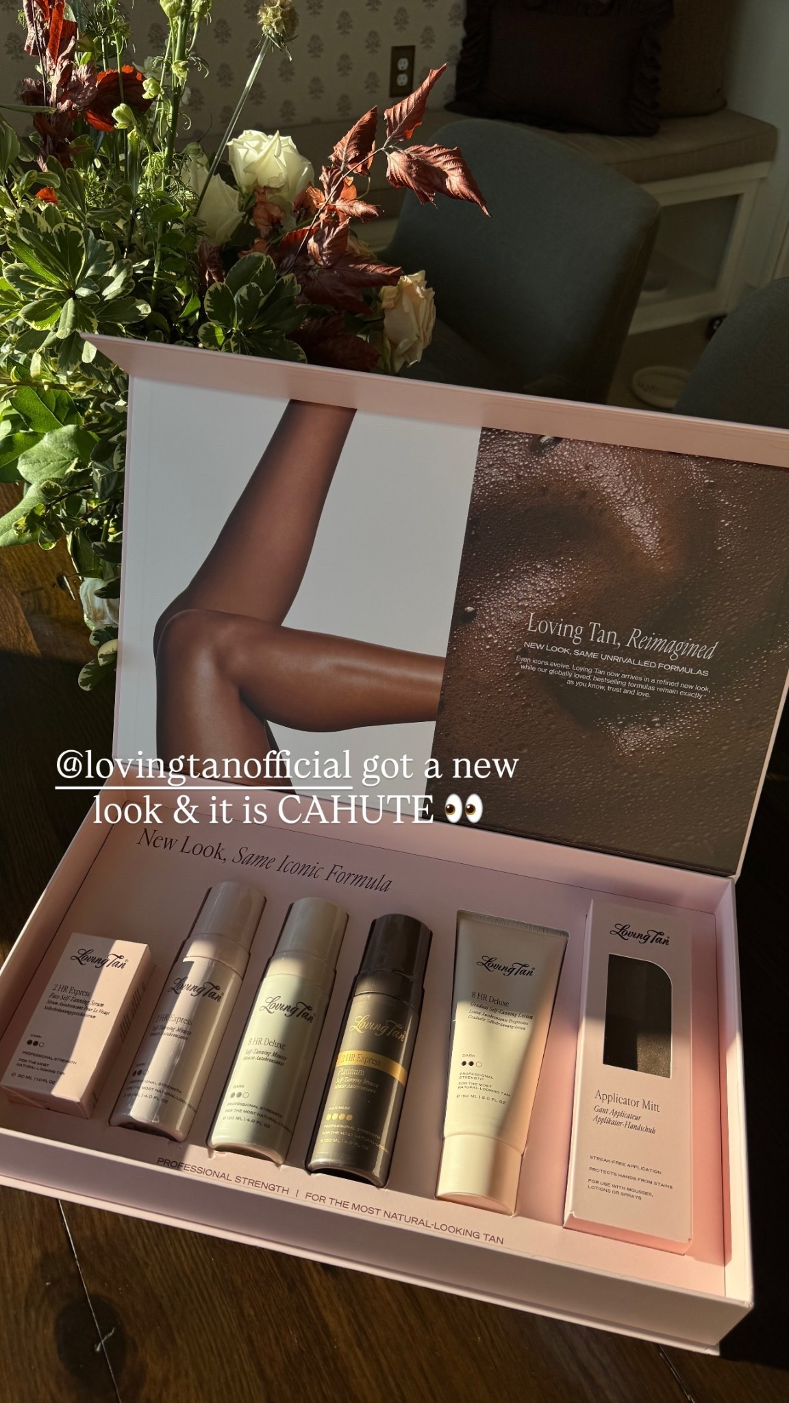 @lovingtanofficial got a new look & it is CAHUTE 👀 my fave self tanner!!! 