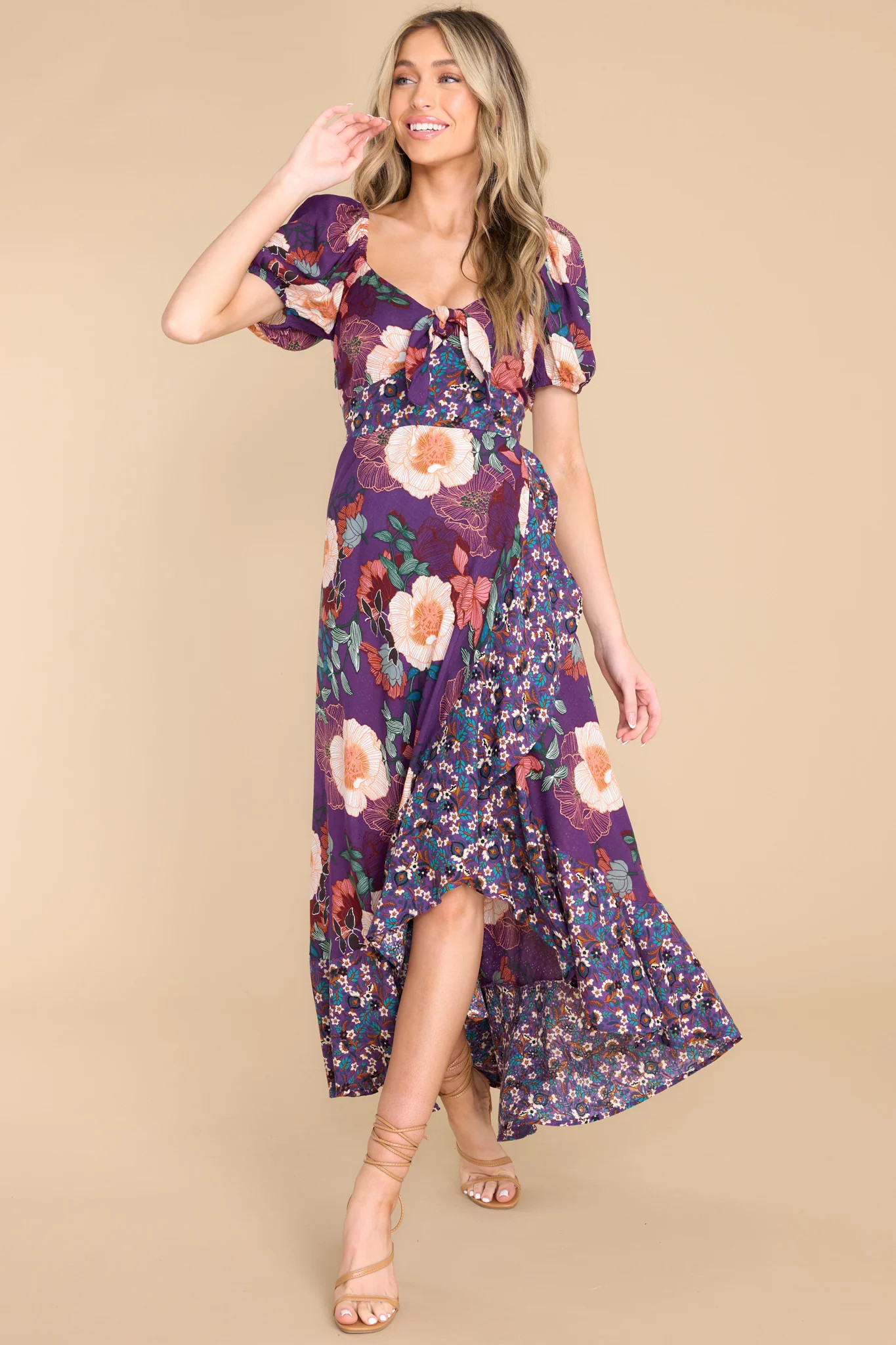 Livie Purple Ivory Dress | Red Dress 