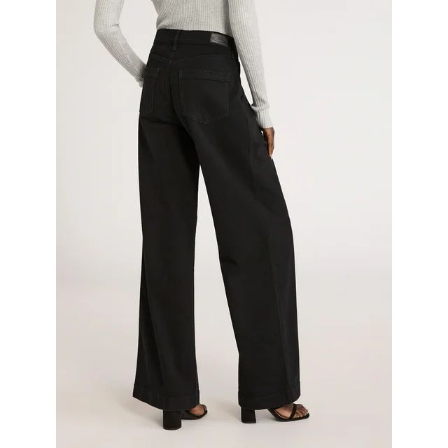 Scoop Women's Mid Rise Wide Leg Jeans, Sizes 0-20 | Walmart (US)