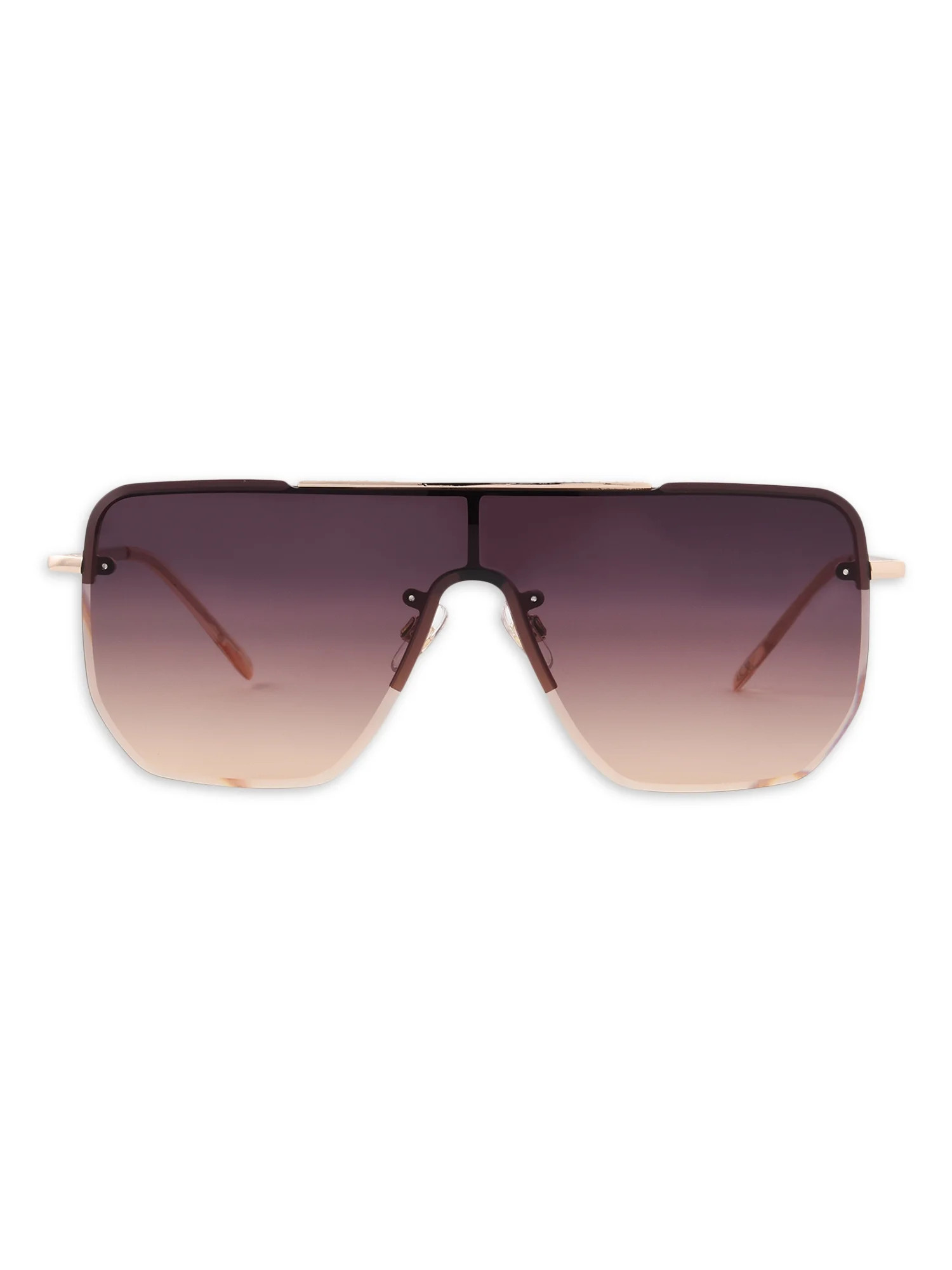 Sofia Vergara Women's Shield Gold Adult Sunglasses | Walmart (US)