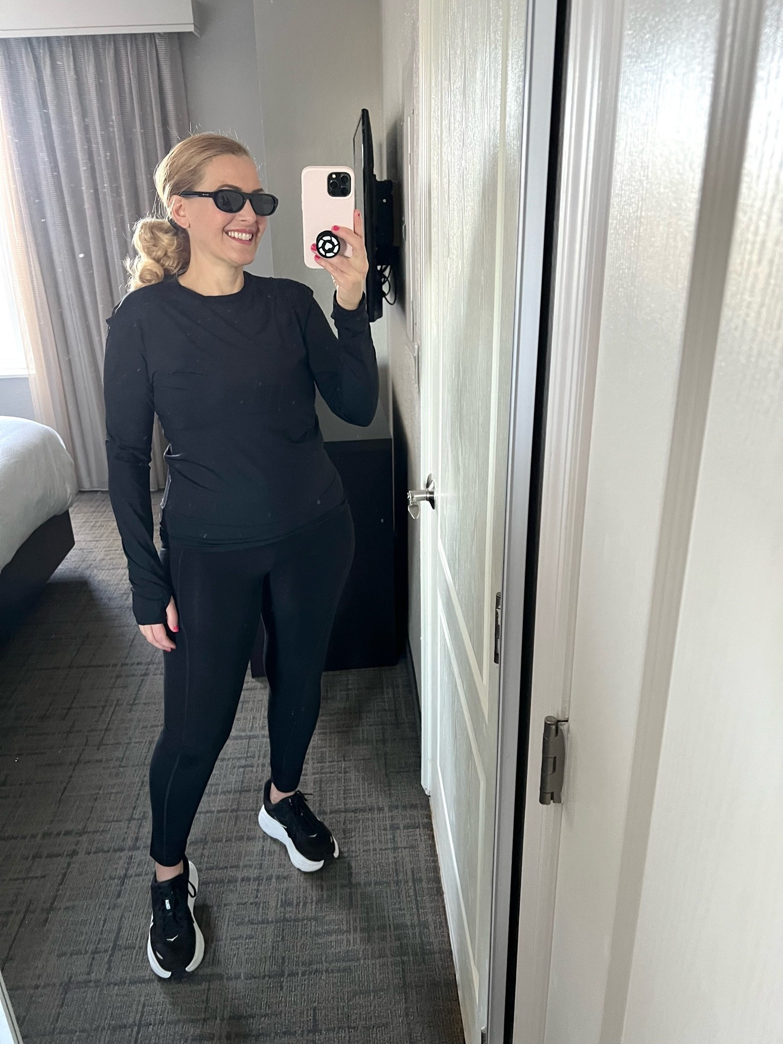 ☀️BLOQUV SUN PROTECTION CLOTHING: #ad This UV shirt from @BloqUV is so lightweight and comfy you can practically live in it. The compression leggings are top notch too! #bloquv

☀️I can see why these are best sellers. This multi-functional UPF 50 protection shirt that can be worn alone, as a base layer, sun shirt, swim shirt, rash guard or beach cover-up is so versatile.

☀️The long sleeve sun shirt features BloqUV BloqTek™, sun protective fabrics with advanced sun protection technology in classic style with comfort and freedom of movement. 

☀️Keeps you cool and is perfect for running, biking, swimming, paddle boarding, boating, fishing, skiing, tennis, golf, strolling the beach or lounging by the pool.

•Slim Fit
•Thumbholes keep sleeves in place preventing them from riding up during activity.
•Left Shoulder Pocket for your credit cards, lip balm, keys and other small items

☀️Fabric details:
UPF protection never washes out and fabric provides 5 degrees cooling effect when wet with water or sweat.

☀️The compression long tights, built to support, sculpt, and protect—with a full-length silhouette designed for movement and sun safety. Whether you're on the trail, in the studio, or on the move, these tights offer UPF 50+ protection that never washes out, helping to block 98% of UVA/UVB rays while keeping you cool and comfortable.

☀️The high-waisted fit flatters and stays put, while two deep side pockets hold your phone, keys, or even a water bottle. With long-lasting stretch, shape retention, and a buttery soft feel, these tights are as dependable as they are versatile.

•High-waisted
•Two side pockets large enough for a phone or water bottle

☀️Wearing a large in everything and fits true to size. Highly recommend. Awesome quality!

☀️Care Instructions:
•Wash before wearing - some colors may bleed
•Machine wash gentle cold with like colors only
•Do not bleach
•For best results lay flat or hang dry, away from natural sunlight
•Do not iron
•No heat tumble dry
•Do not use fabric softeners
•Use of some sunscreens may cause discoloration of garment

#LTKTravel #LTKActive #LTKfitnessgoals