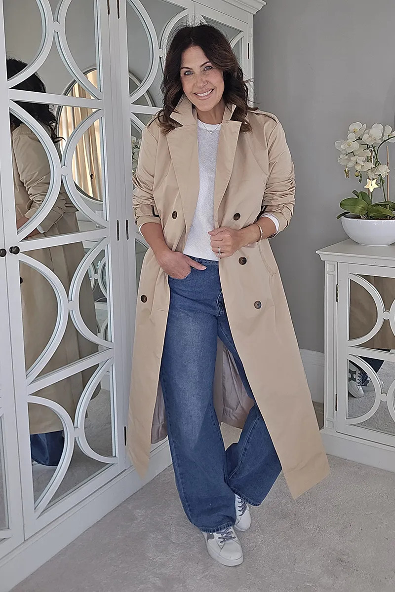 Longline Trench Coat | In The Style