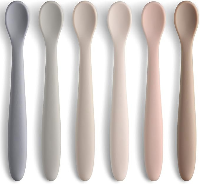 NETANY Silicone Baby Feeding Spoons, First Stage Infant Soft-Tip Easy on Gums I Training Spoon Se... | Amazon (US)