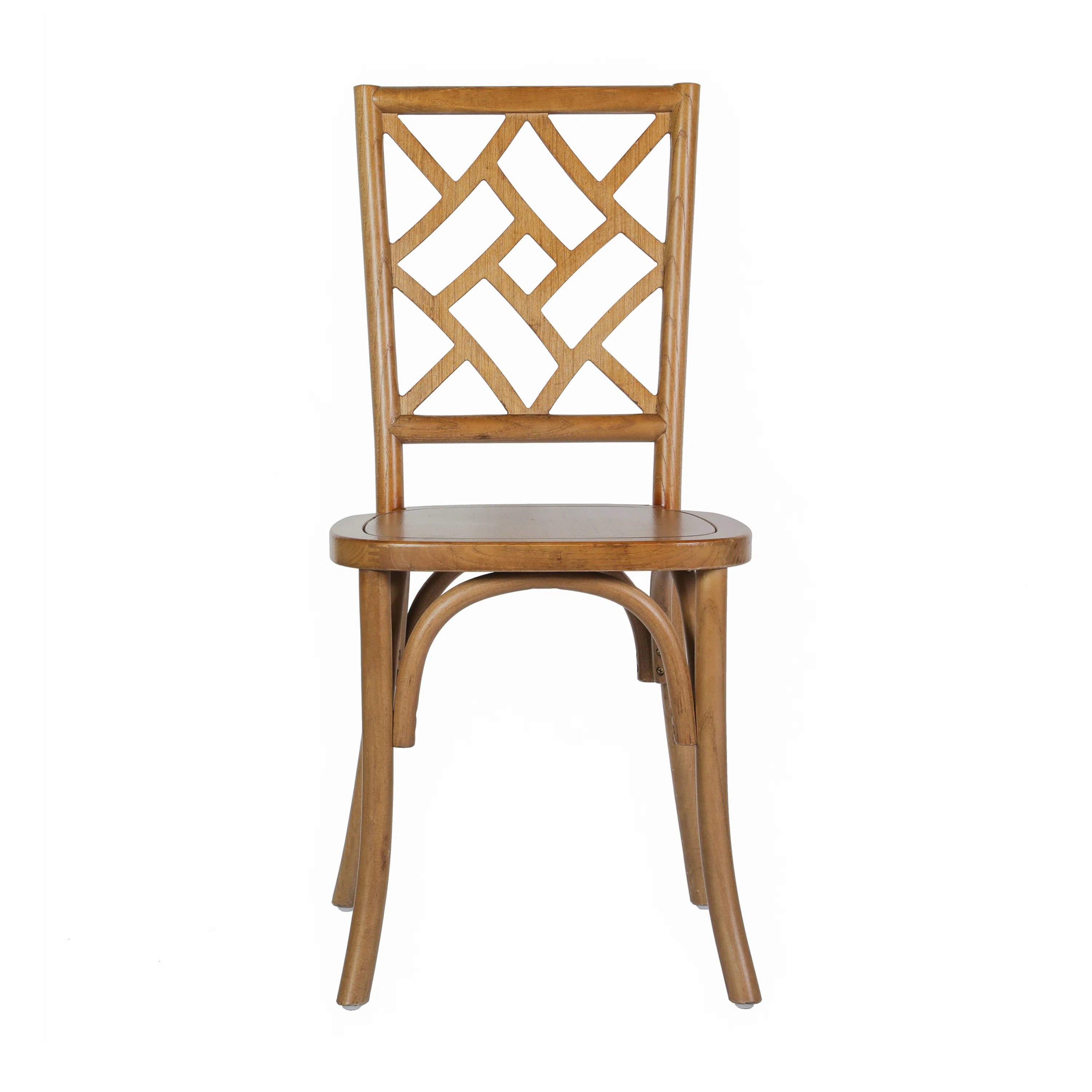 Commercial Solid Wood Stackable Dining Chair With Intricate Back | Wayfair North America