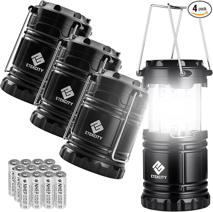 Etekcity Camping Lanterns for Power Outages 4 Pack, Flashlight for Camping Essentials, Survival K... | Amazon (US)