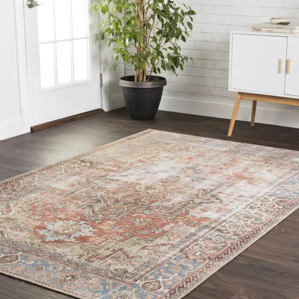 Skye Oriental Terracotta Area Rug | Wayfair North America