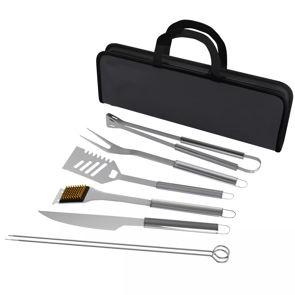 Hastings Home BBQ Grill Tool Set - Stainless Steel, 7 Pieces | Target