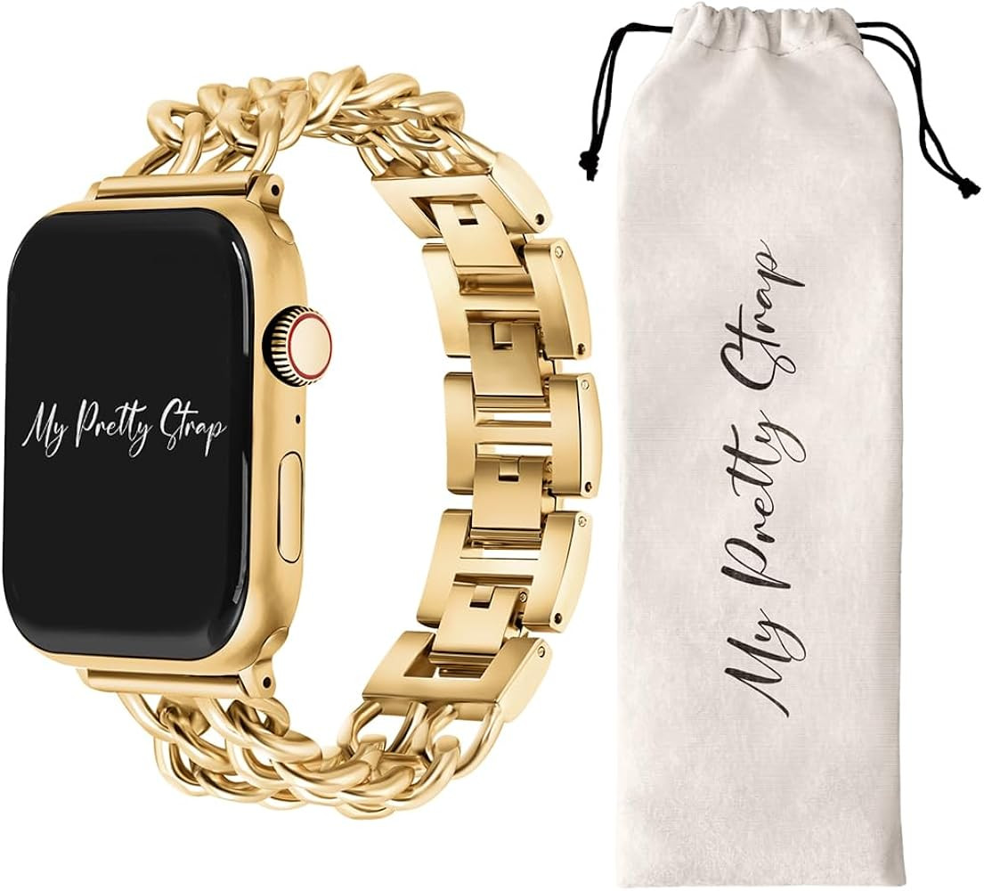 My Pretty Strap - Compatible Apple Watch Band Strap, Stainless Steel Fashion iWatch Replacement S... | Amazon (US)