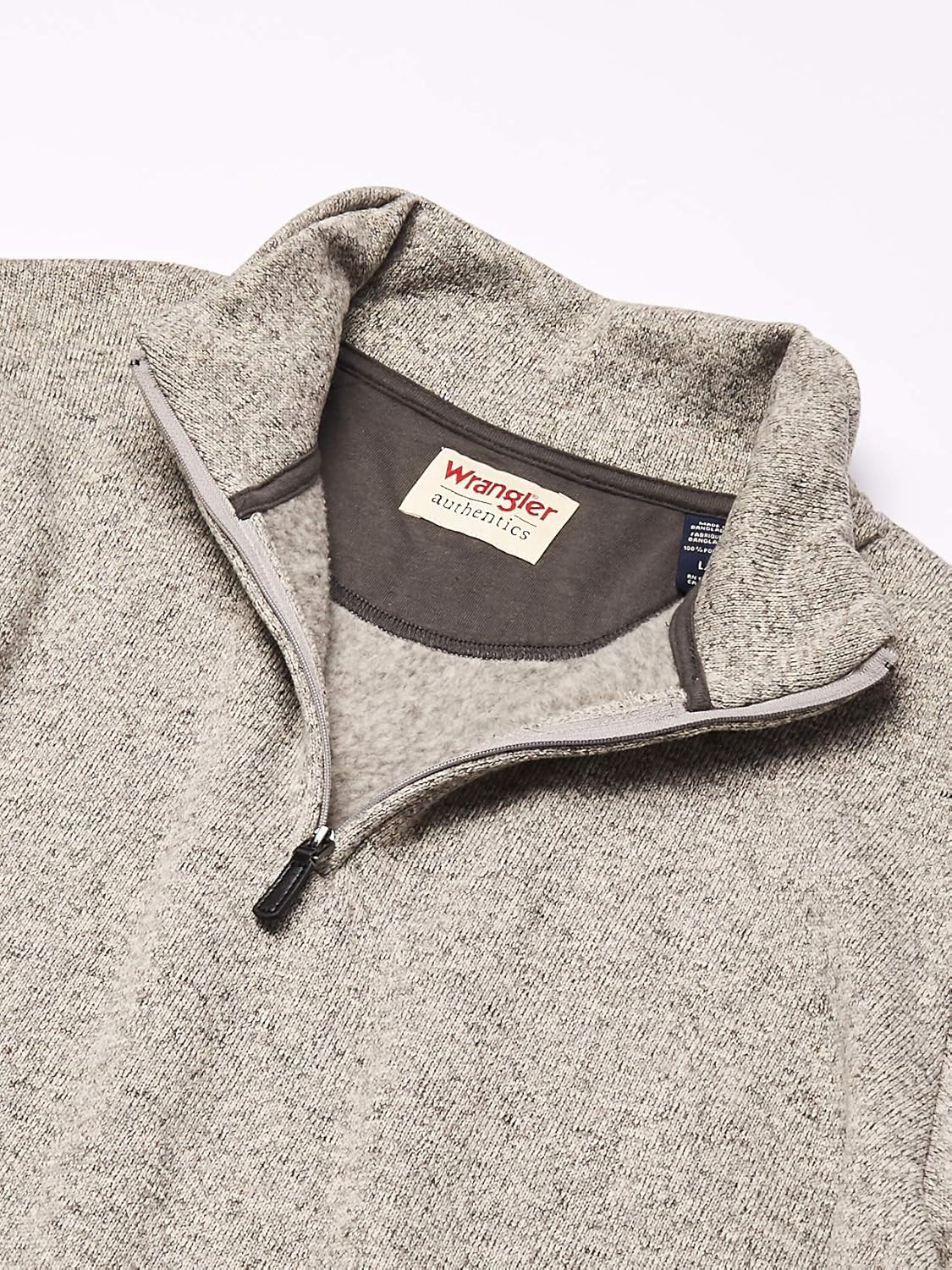 Wrangler Authentics Men's Long Sleeve Fleece Quarter-Zip | Amazon (US)