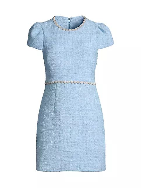 Morley Tweed Pearl-Embellished Minidress | Saks Fifth Avenue