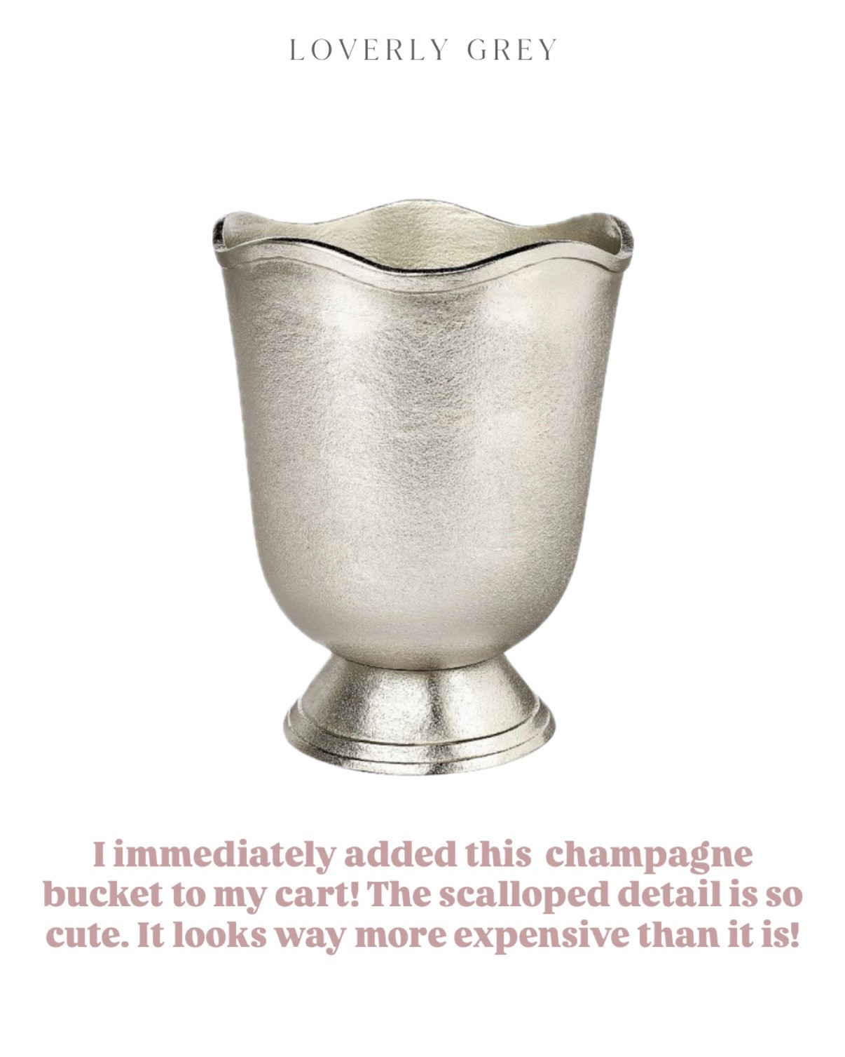 I mean how chic is this champagne bucket 😍 obsessed with the texture and color! You won’t believe the price on this find- it looks so luxe. This would also be perfect as a gift!

Loverly grey, Target finds, bar cart inspo, housewarming gifts, under 50 home decor

#LTKHome
