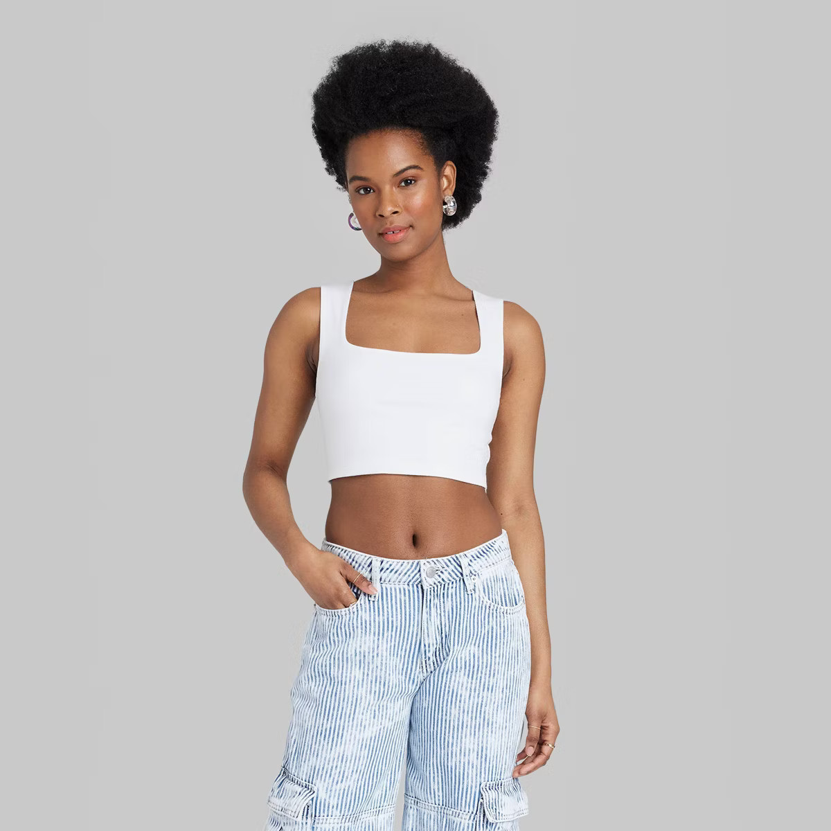 Women's Square Neck Tiny Tank Top - Wild Fable™ | Target