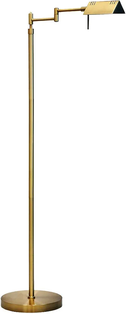 O'Bright Brook Adjustable Dimmable LED Pharmacy Floor Lamp, Antique Brass | Amazon (US)