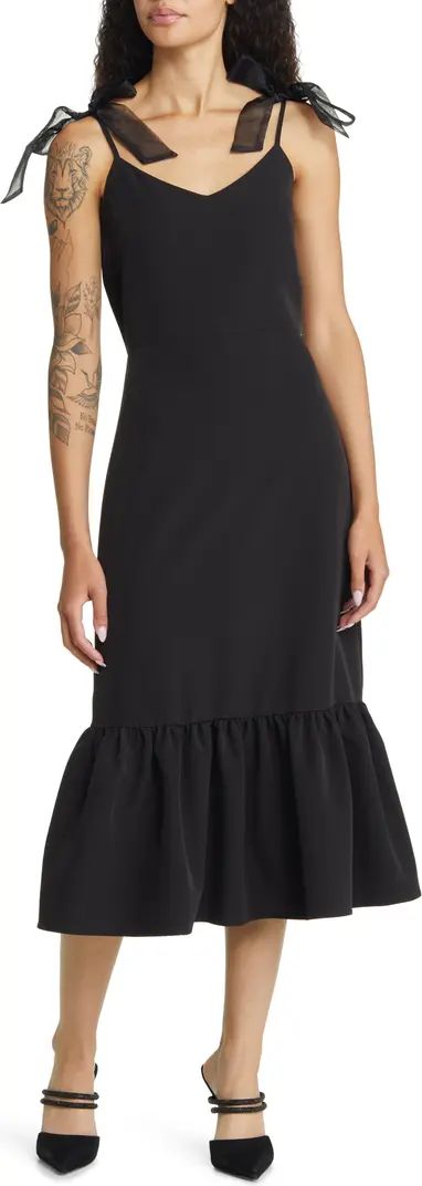 What a Gift Bow Strap Cocktail Midi Dress | Nordstrom