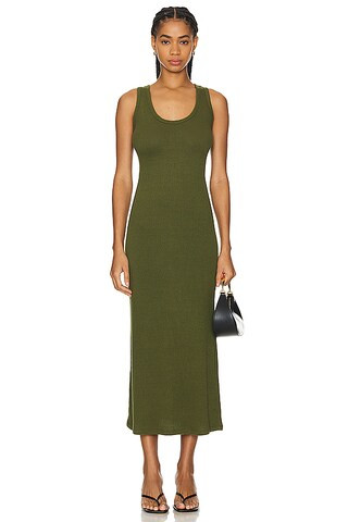 SABLYN oxanne Scoop Neck Dress in Olive from Revolve.com | Revolve Clothing (Global)