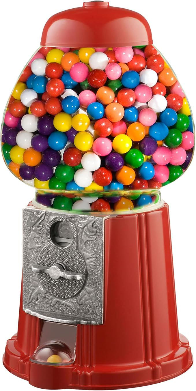 Vintage Gumball Machine - 11-Inch Retro-Style, Coin-Operated Cast Metal Vending Machine with Glas... | Amazon (US)