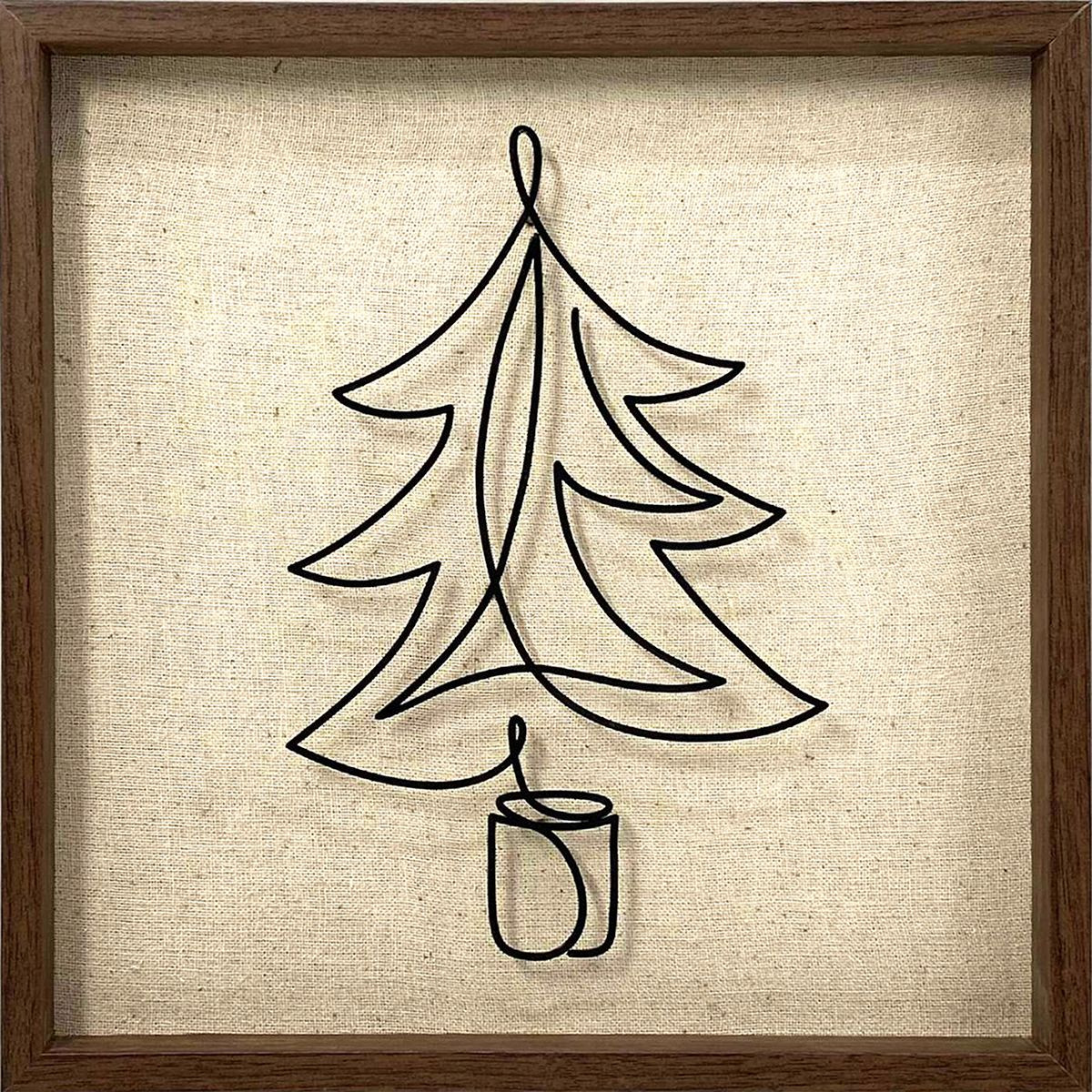 Single Wire Drawn Christmas Tree Framed Wall Art | Kohl's