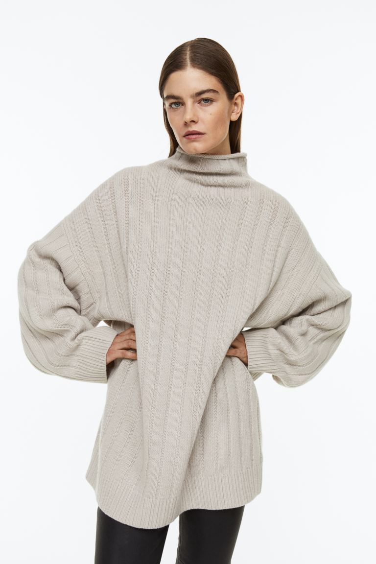 Cashmere-blend Mock Turtleneck Sweater | H&M (US + CA)