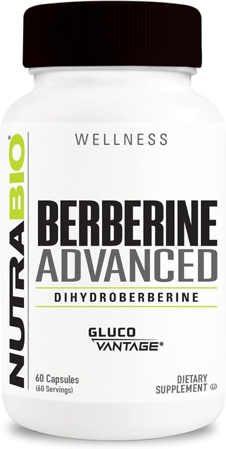 NutraBio Berberine Advanced Supplement (Dihydroberberine), 200 mg - Provides Advanced Absorption Carbohydrate Tolerance Support, 60 Caps | Amazon (US)